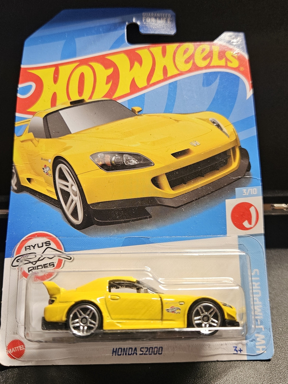 Mattel Hot Wheels Yellow Honda S2000 Toy Car